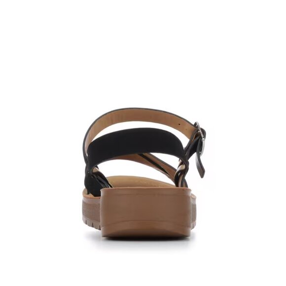 Soda Women's Black Chester-S Wedge Sandals/NIB/7 - Picture 5 of 15